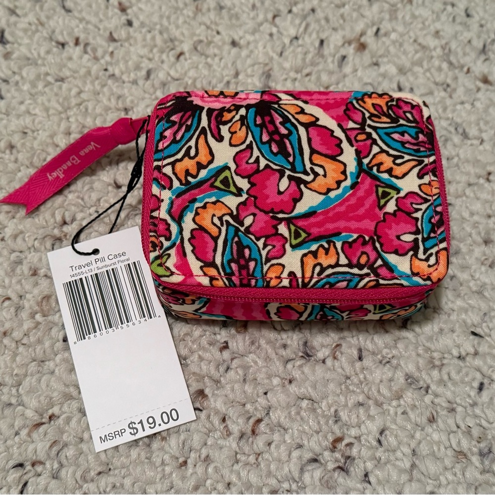 Vera Bradley Sunburst Floral Travel Pill Case